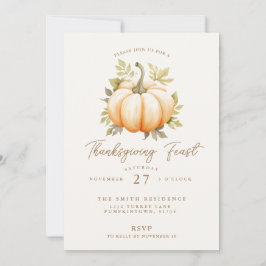 Invitation Soirée de Thanksgiving Fête Citrouille