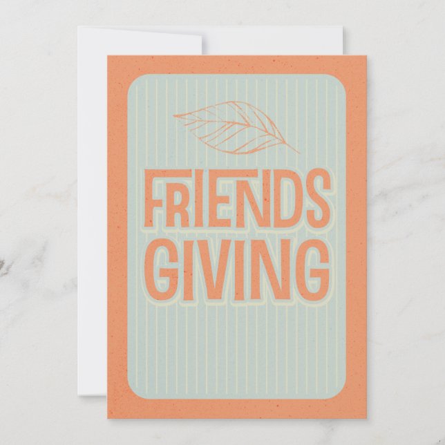 Invitation Soirée de Thanksgiving Friendsgiving (Devant)