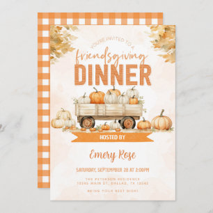 Invitation Soirée de Thanksgiving Friendsgiving Potluck
