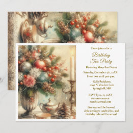 Invitation Soirée de thé d'anniversaire