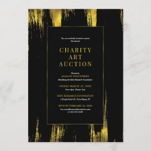 Invitation Soirée de vente aux enchères d'art de charité