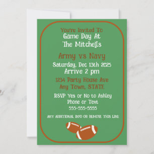 Invitation Soirée de visionnage de match de football