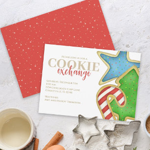 Invitation Soirée d'échange de biscuits de Noël