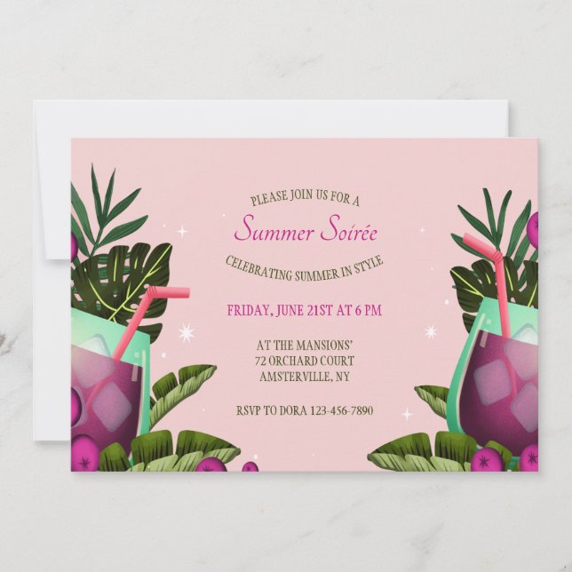 Invitation Soirée d'été (Devant)