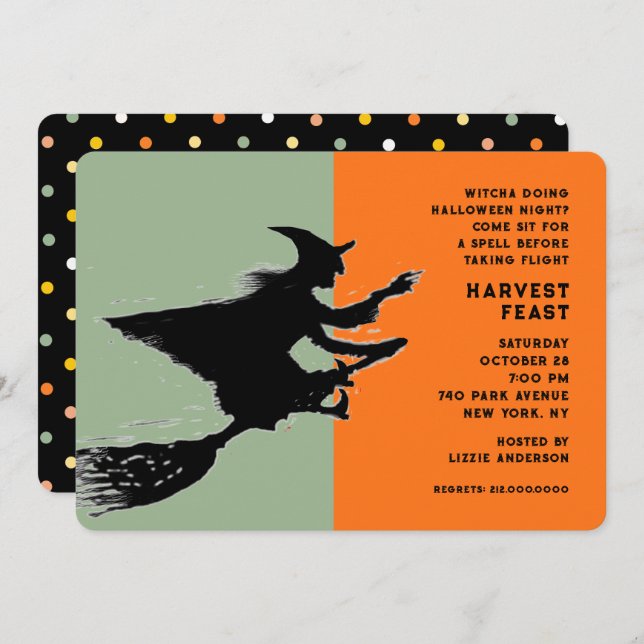 Invitation Soirée d'Halloween (Devant / Derrière)