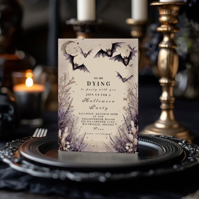 Invitation Soirée d'Halloween au clair de lune enchantée (Créateur téléchargé)
