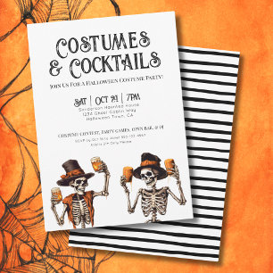 Invitation Soirée d'Halloween : Cocktails et Costumes