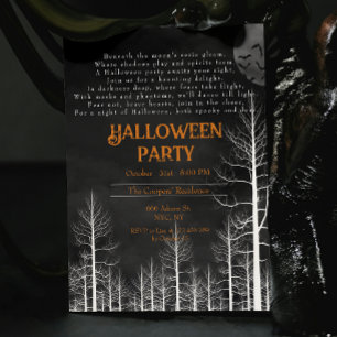 Invitation Soirée d'Halloween de Dark Woods