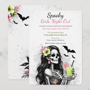 Invitation Soirée d'Halloween entre filles Fête de cocktail