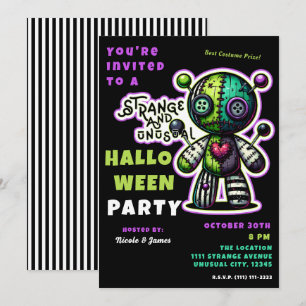 Invitation Soirée d'Halloween étrange et insolite de l'ours v