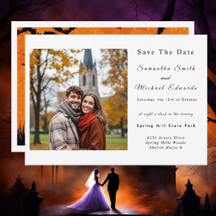 Invitation Soirée d'Halloween Mariage Enregistrer La Date