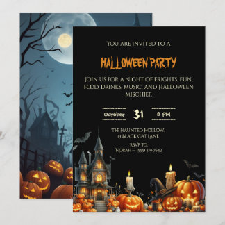 Invitation Soirée d'Halloween pour adultes effrayante