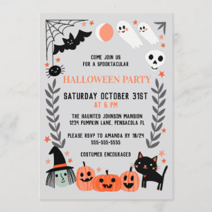Invitation Soirée d'Halloween pour les petits enfants