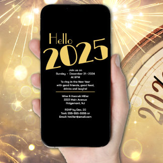 Invitation Soirée du Nouvel An