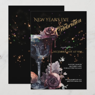 Invitation Soirée du Nouvel An Glamour Gothique