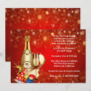 Invitation Soirée du Nouvel An : l'élégante Red Bohek