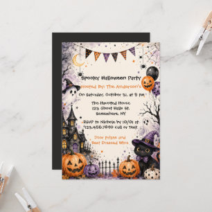 Invitation Soirée effrayante d'Halloween 