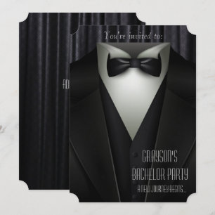 Invitation Soirée élégante de tenue de soirée pour enterremen