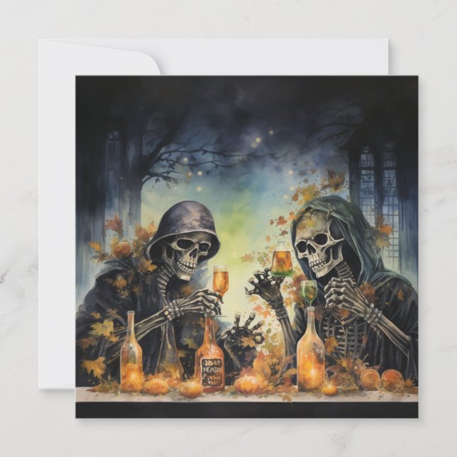 Invitation 👻 Soirée 🥂 Esprits & Esprits ! 🥂 👻 Halloween (Devant)