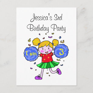 Invitation Soirée fille de 3 ans