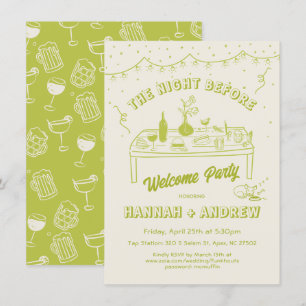 Invitation Soirée foudroyante à la main avant la fête d'accue
