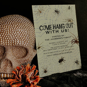 Invitation Soirée Halloween Arachnophobie Effrayante