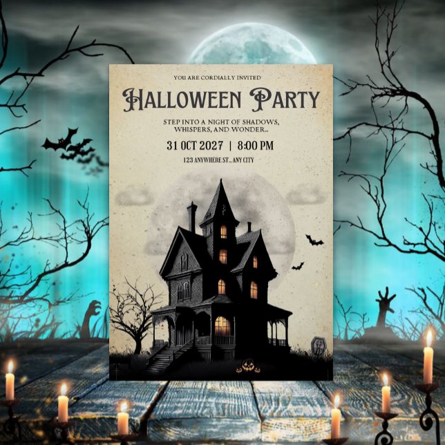 Invitation Soirée Halloween Cool (Créateur téléchargé)