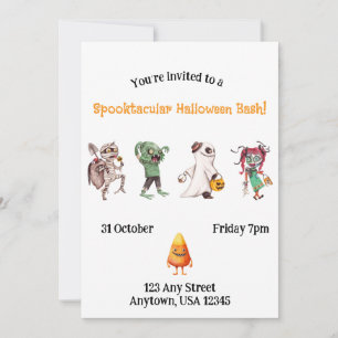 Invitation Soirée Halloween effrayante