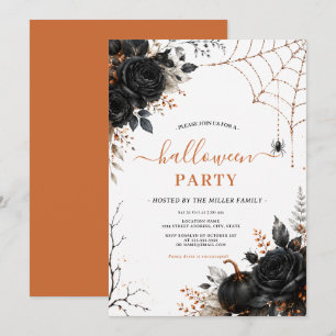 Invitation Soirée Halloween élégante gothique