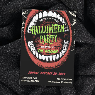 Invitation Soirée Halloween grunge