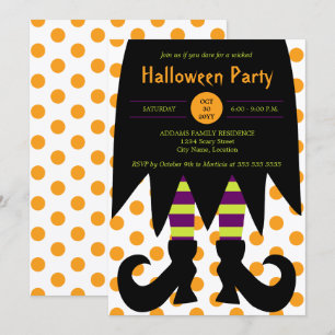 Invitation Soirée Halloween Sorcière
