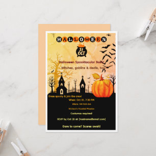 Invitation Soirée Halloween Spectaculaire