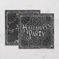 Soirée Halloween Toiles d'araignées & Os Noir Blan