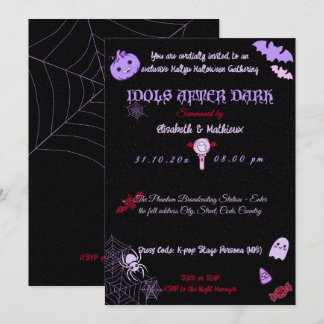 Invitation Soirée K-pop Spooky Hallyu Kawaii Halloween Party