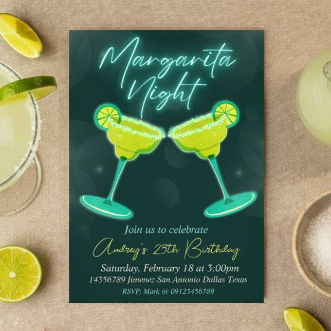 Invitation Soirée Margarita  (Margarita Night Invitation)