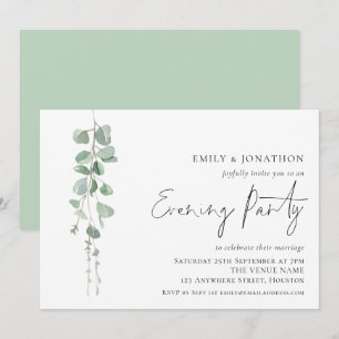 Invitation Soirée Mariage Eucalyptus