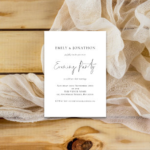 Invitation Soirée minimaliste Mariage de script