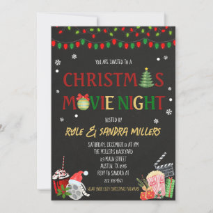 Invitation Soirée Movie Noël