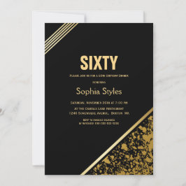 Invitation Soirée Noire et Or 60e anniversaire