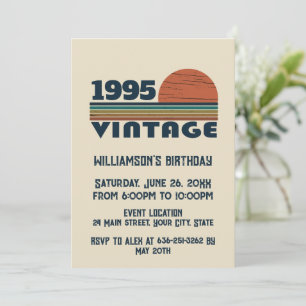 Invitation Soirée personnalisée de trente vintages 30e annive