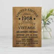 Soirée personnalisée vintage de 55 ans