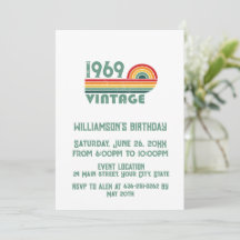 Soirée personnalisée vintage de 55 ans