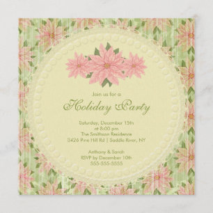 Invitation Soirée Pink Poinsettia