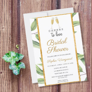Invitation Soirée pour l'amour de la Fête des mariées botaniq