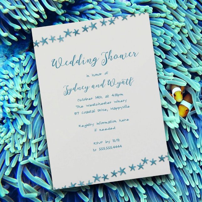 Invitation Soirée pré-wedding shower des étoiles de mer pour  (Créateur téléchargé)