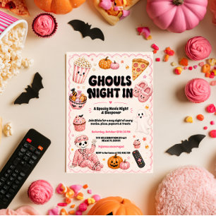 Invitation Soirée Pyjama Film Halloween