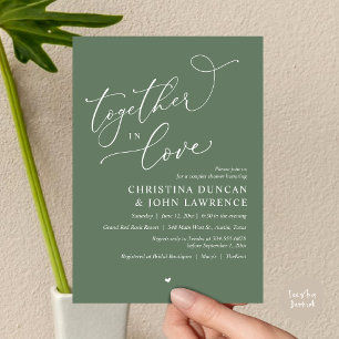 Invitation Soirée Romantique Couples Douche, Ensemble Dans L'