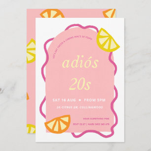 Invitation Soirée rose 30e anniversaire Mexican Adios 20s