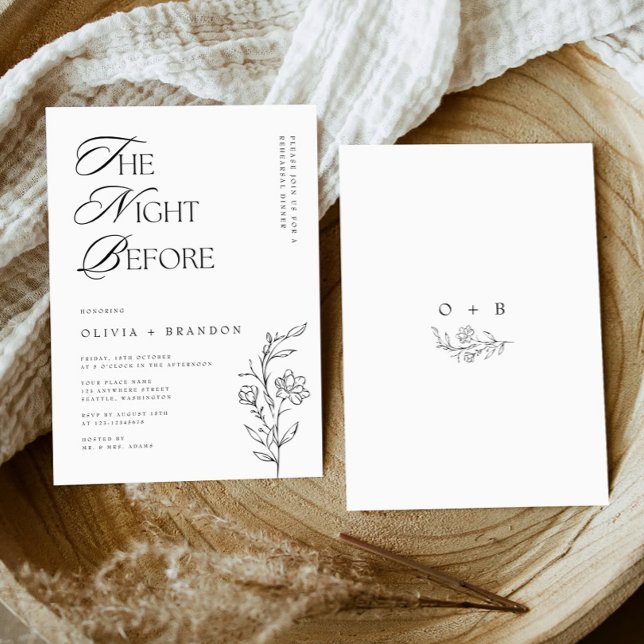 Invitation Soirée Rustique Moderne Avant Le Dîner De Répétiti (Créateur téléchargé)