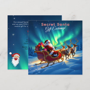 Invitation Soirée Santa Secret du Traîneau et des Aurores Bor